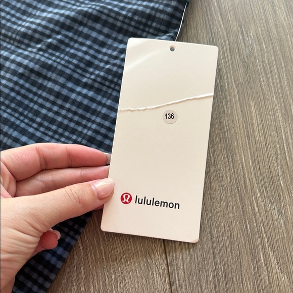 NWT Lululemon Align High-Rise Short 6" Glow Grid Washed Denim Multi size 14 - Picture 6 of 9